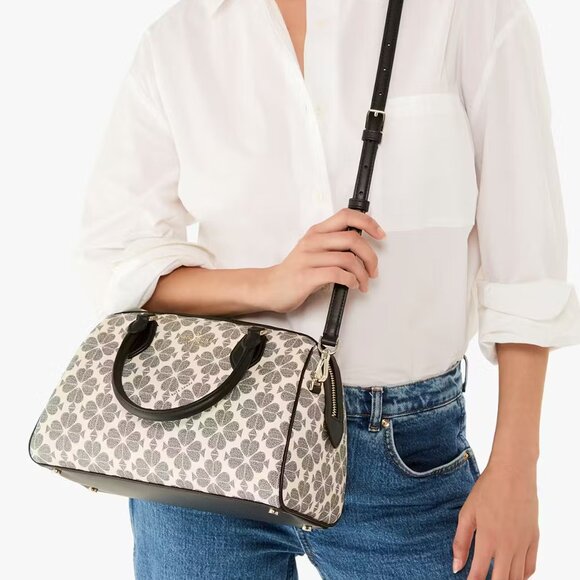 NWT ⭐ KATE SPADE #1831 Signature Spade Flower Large Dolly Duffle Crossbody ✨ NWT - Picture 6 of 17